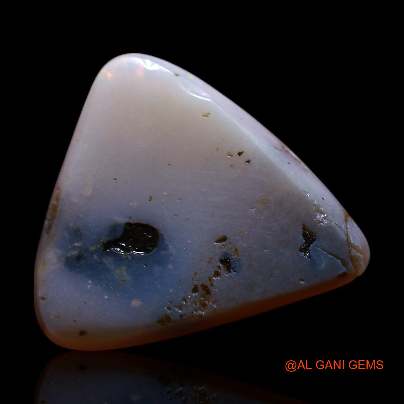Natural Untreated Fire Opal Loose Gemstone Trillion Cabochon From Australia 5.00 Cts 16x13x3 mm AG-610