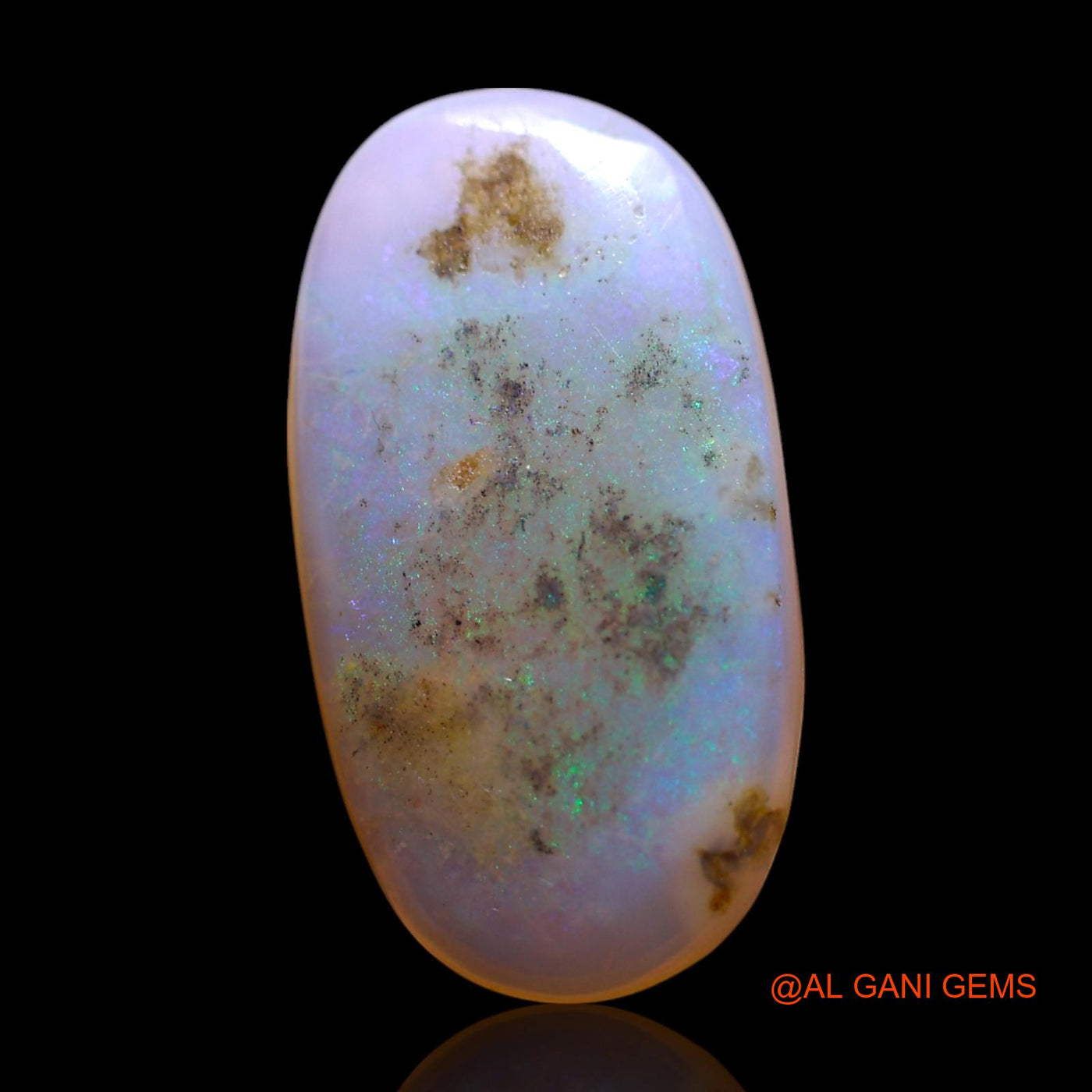 Natural Fire Opal Gemstone 4.00 Cts Loose Oval Cabochon From Australia 17x9x3 mm AG-613