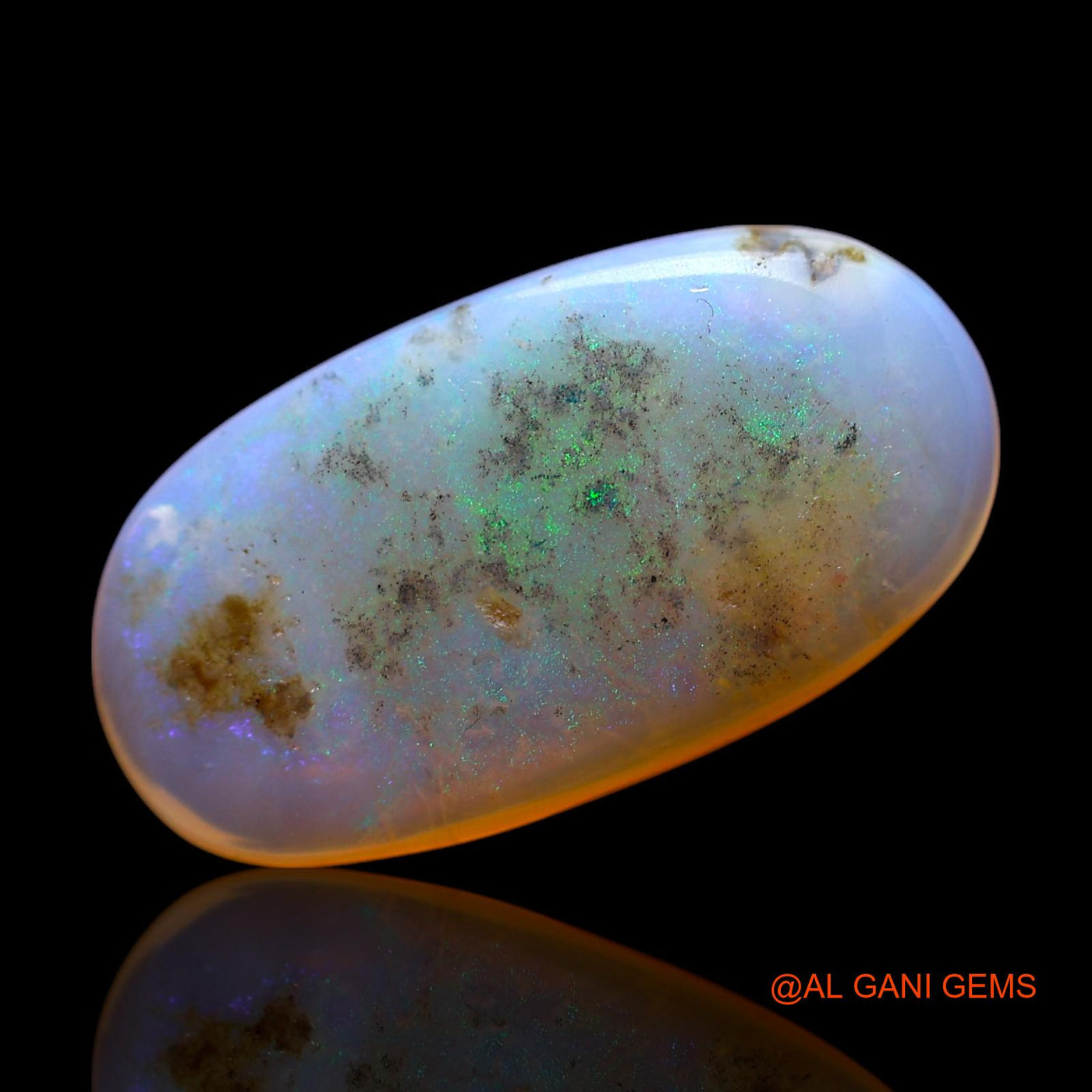 Natural Fire Opal Gemstone 4.00 Cts Loose Oval Cabochon From Australia 17x9x3 mm AG-613