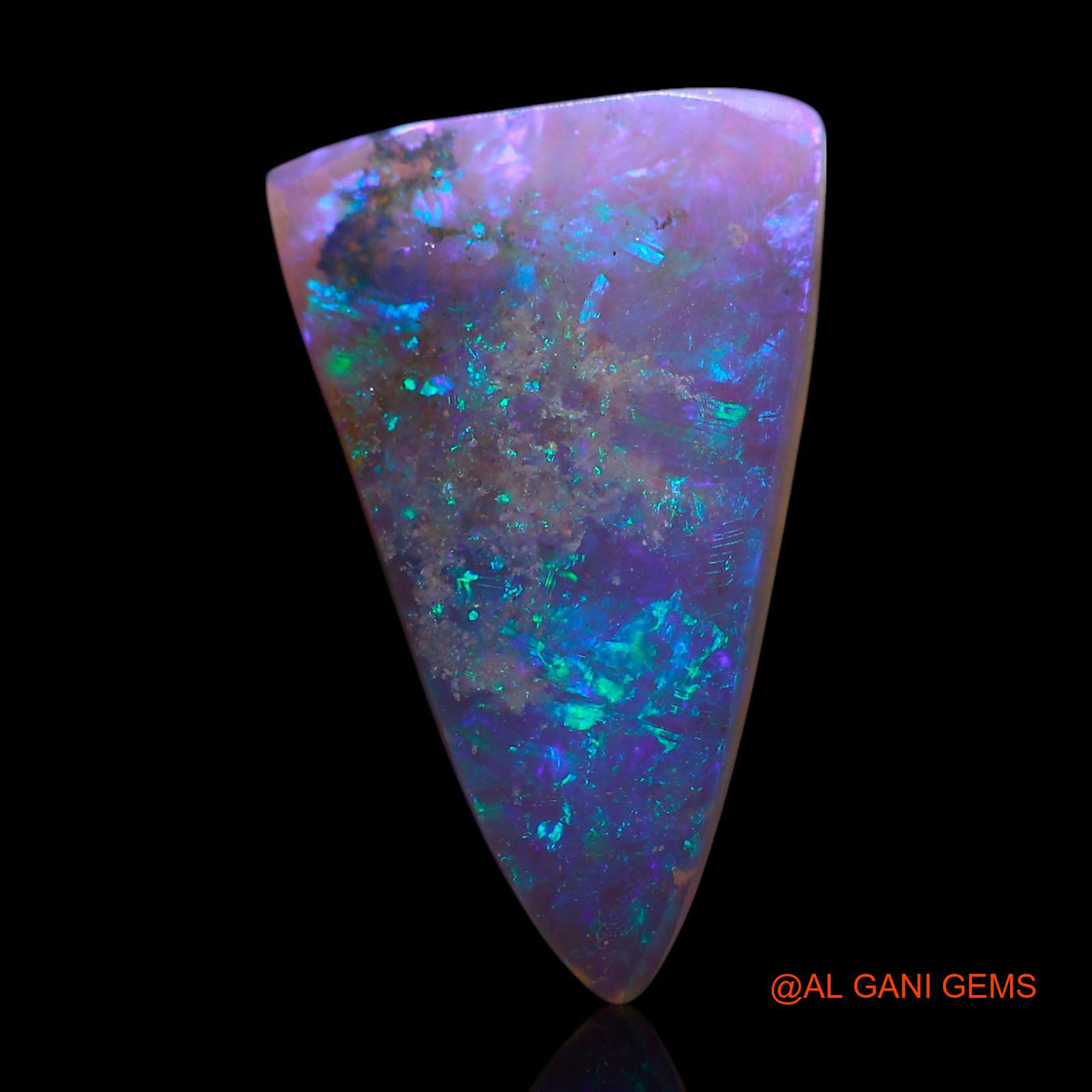 Natural Fire Opal Gemstone 2.00 Cts Loose Trillion Cabochon From Australia 16x10x2 mm AG-614