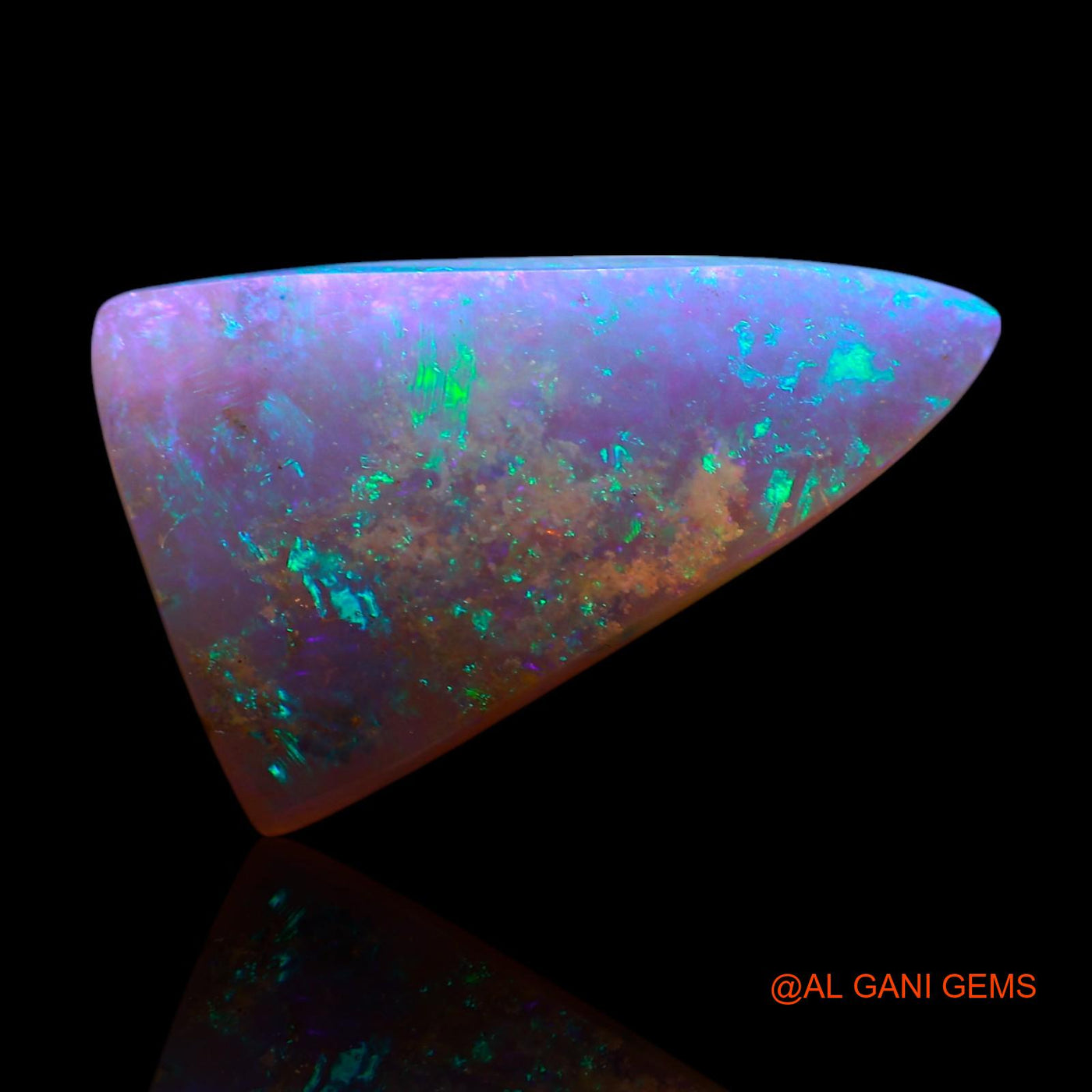 Natural Fire Opal Gemstone 2.00 Cts Loose Trillion Cabochon From Australia 16x10x2 mm AG-614