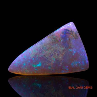 Natural Fire Opal Gemstone 2.00 Cts Loose Trillion Cabochon From Australia 16x10x2 mm AG-614