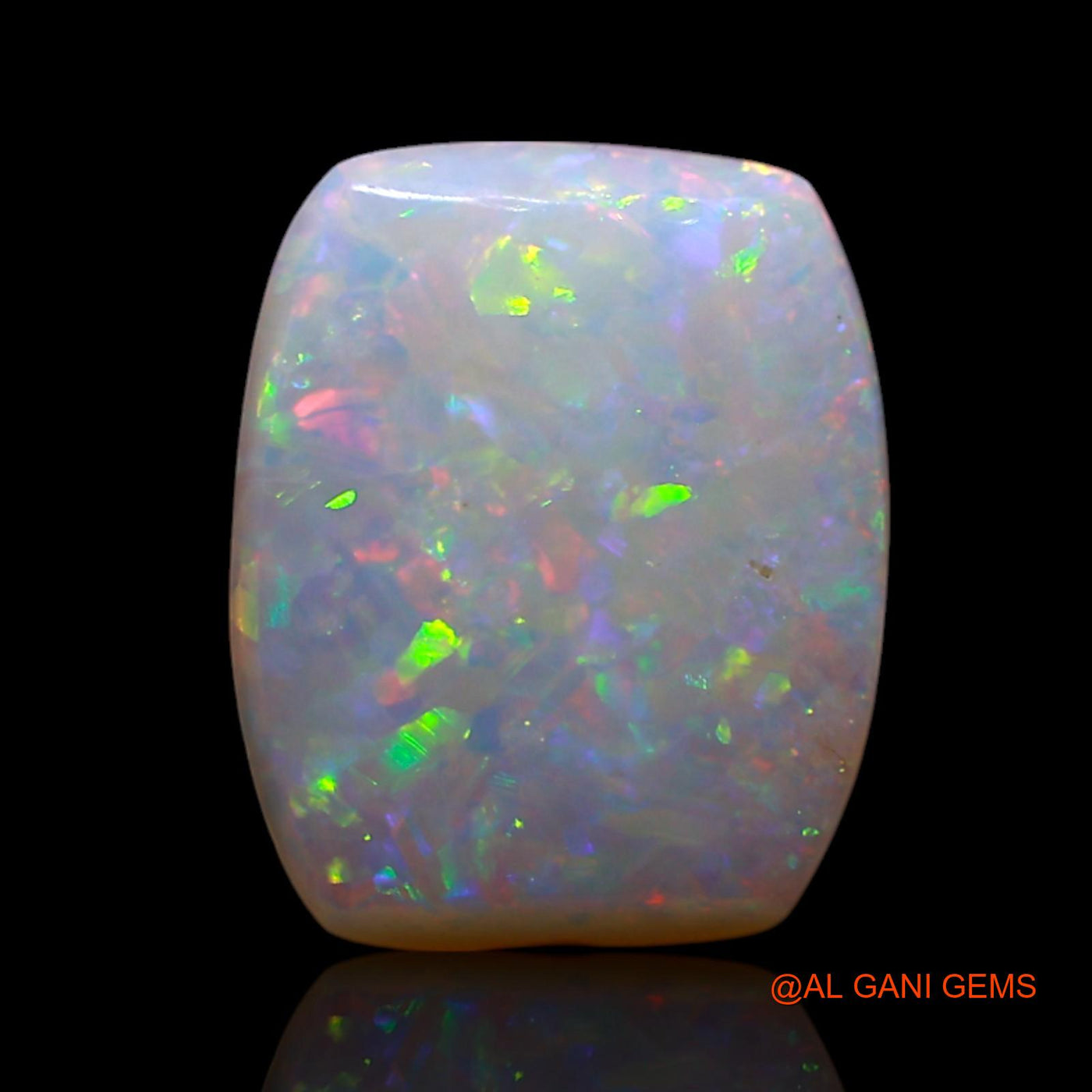 Natural Untreated Fire Opal Loose Gemstone Square Cabochon From Australia 1.40 Cts 10x8x2 mm AG-61