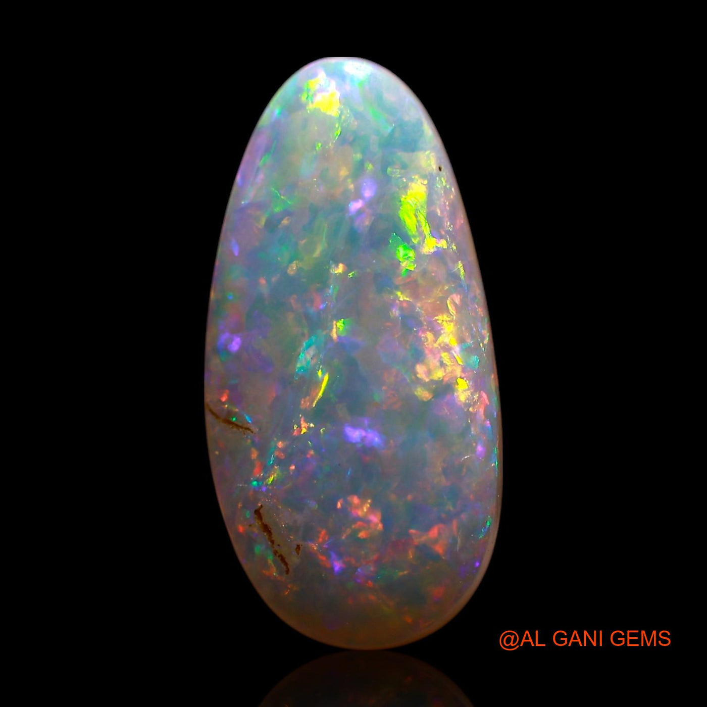 2.00 Cts Natural Australian Fire Opal Loose Gemstone Pear Cabochon 15x7x3 mm AG-621