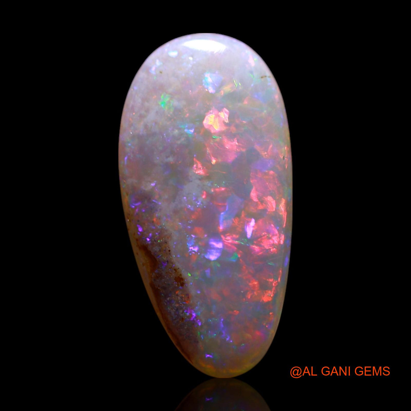 2.00 Cts Natural Australian Fire Opal Loose Gemstone Pear Cabochon 15x7x3 mm AG-621