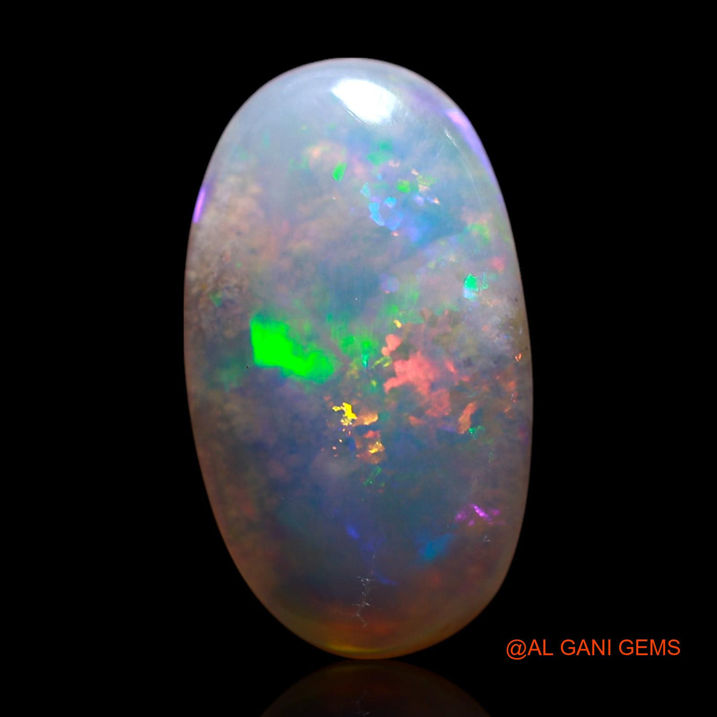 Natural Fire Opal Gemstone 3.00 Cts Loose Oval Cabochon From Australia 14x8x4 mm AG-622