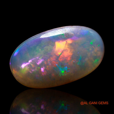 Natural Fire Opal Gemstone 3.00 Cts Loose Oval Cabochon From Australia 14x8x4 mm AG-622