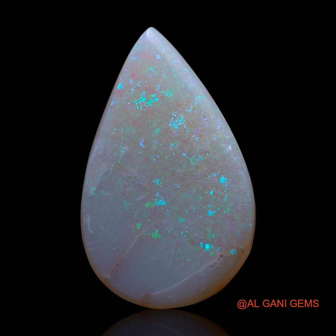 2.00 Cts Natural Australian Fire Opal Loose Gemstone Pear Cabochon 14x9x2 mm AG-623