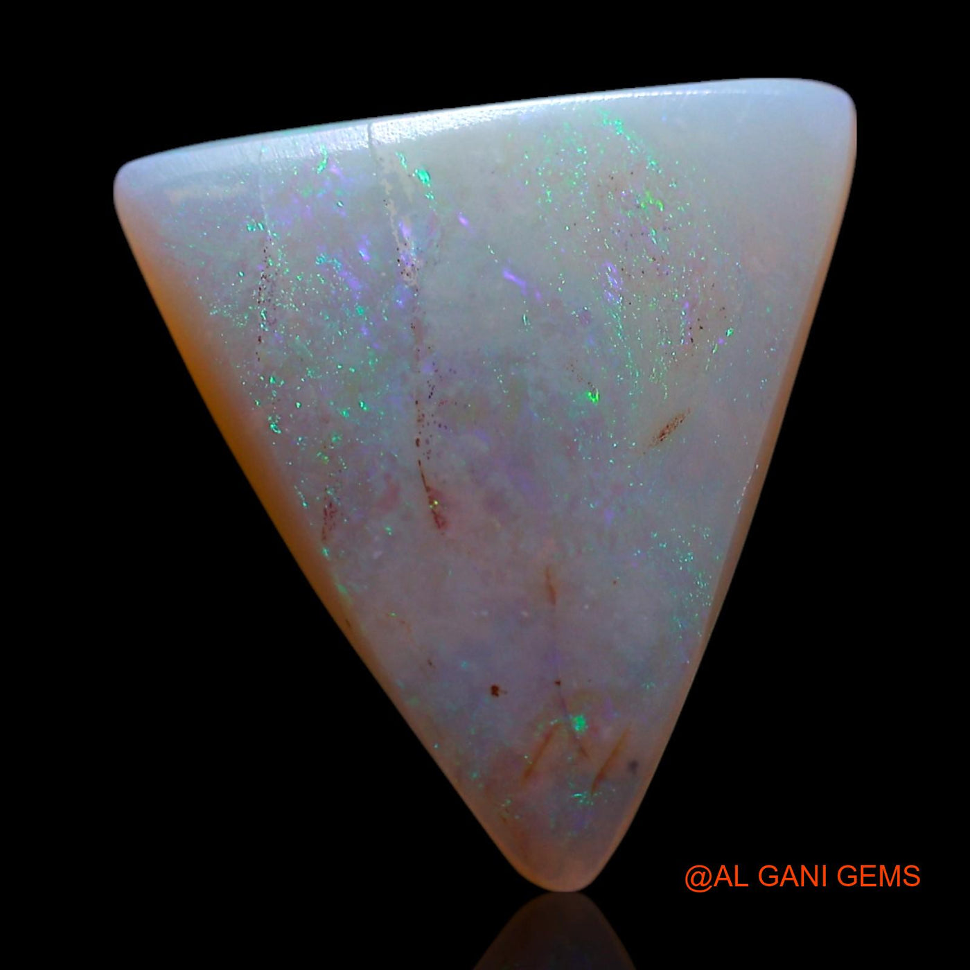 Natural Untreated Fire Opal Loose Gemstone Trillion Cabochon From Australia 2.00 Cts 12x11x3 mm AG-625