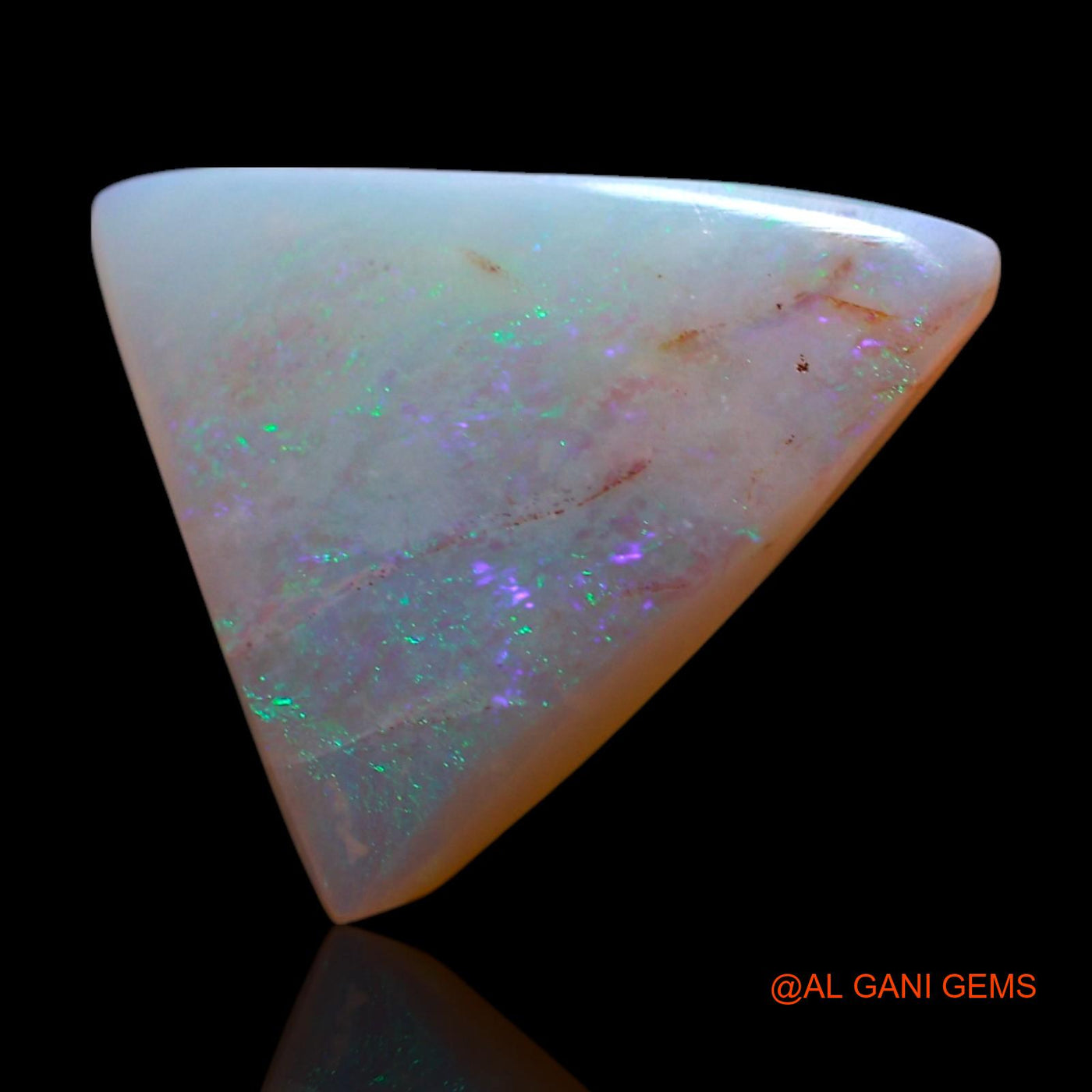 Natural Untreated Fire Opal Loose Gemstone Trillion Cabochon From Australia 2.00 Cts 12x11x3 mm AG-625