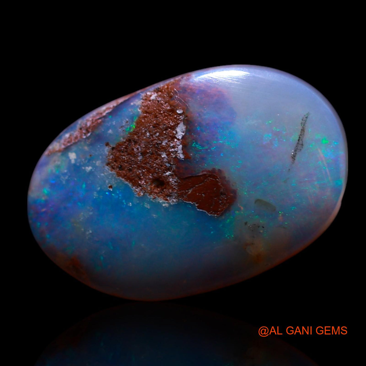 Natural Untreated Fire Opal Loose Gemstone Oval Cabochon From Australia 2.00 Cts 14x9x3 mm AG-627