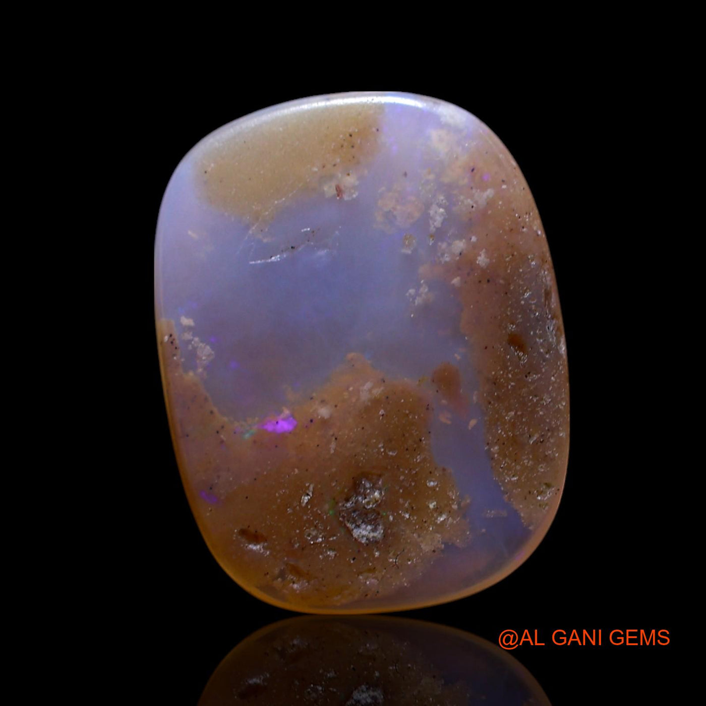 Natural Fire Opal Gemstone 3.00 Cts Loose Oval Cabochon From Australia 14x11x3 mm AG-634