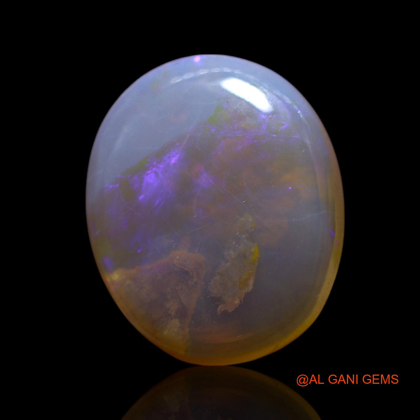 4.00 Cts Natural Australian Fire Opal Loose Gemstone Oval Cabochon 13x11x3 mm AG-635