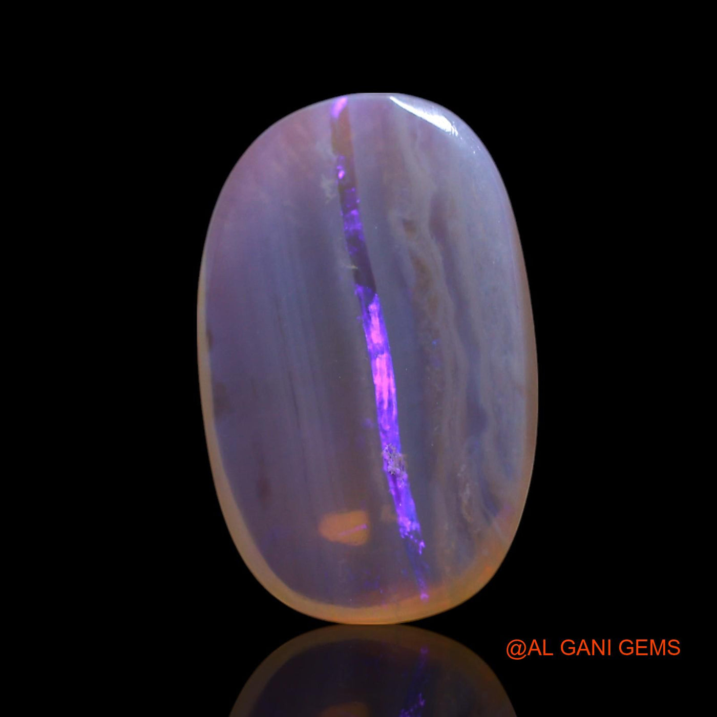 Natural Fire Opal Gemstone 2.00 Cts Loose Oval Cabochon From Australia 14x9x3 mm AG-637