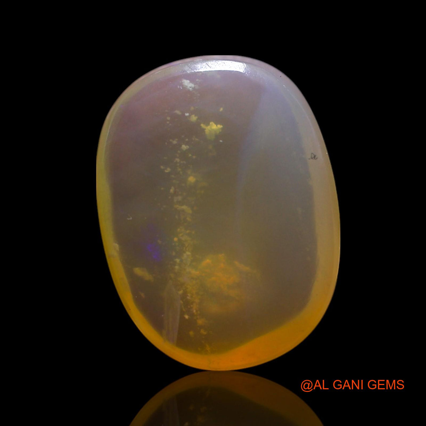 Natural Fire Opal Gemstone 3.00 Cts Loose Oval Cabochon From Australia 13x10x4 mm AG-638
