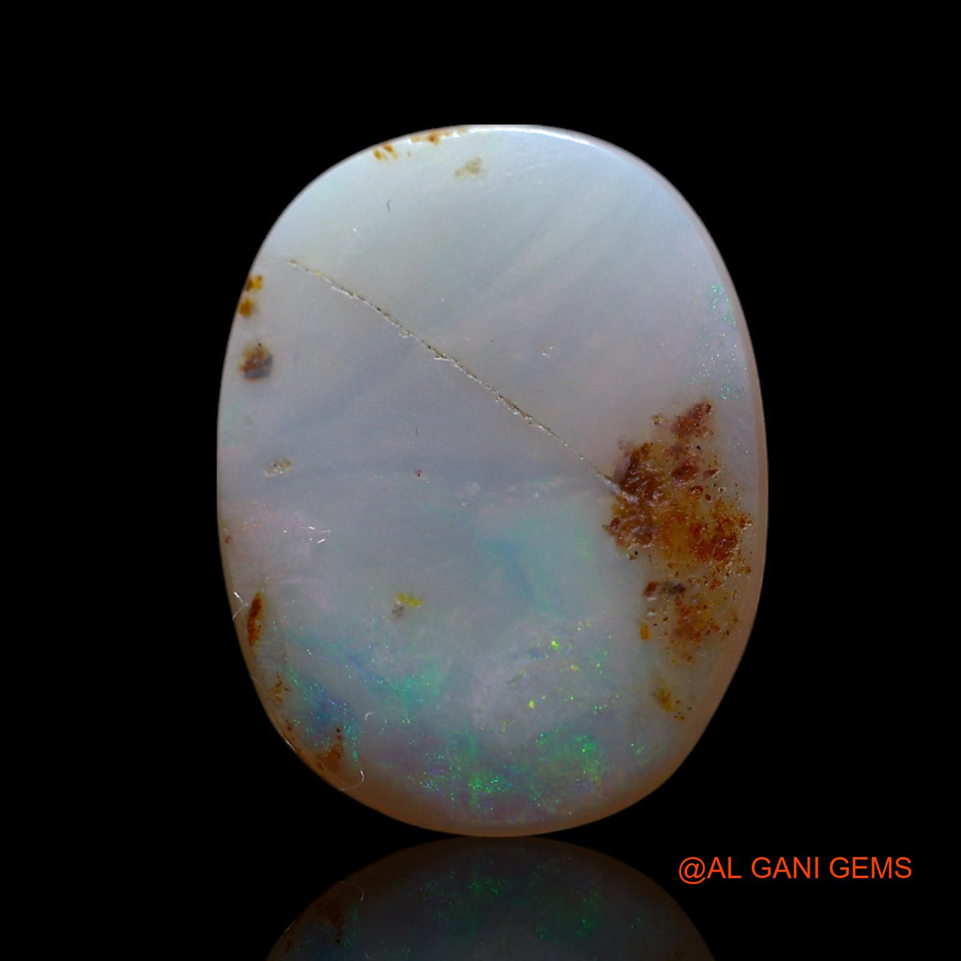 3.00 Cts Natural Australian Fire Opal Oval Cabochon Loose Gemstone For Jewelry 13x10x4 mm AG-639