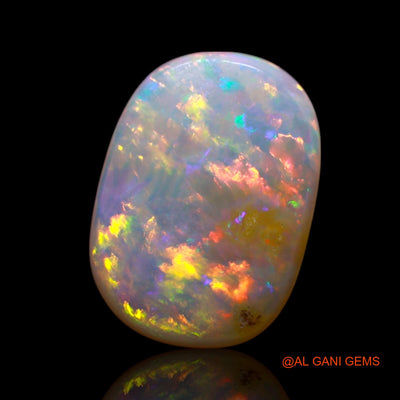 1.00 Cts Natural Australian Fire Opal Loose Gemstone Oval Cabochon 10x7x2 mm AG-63