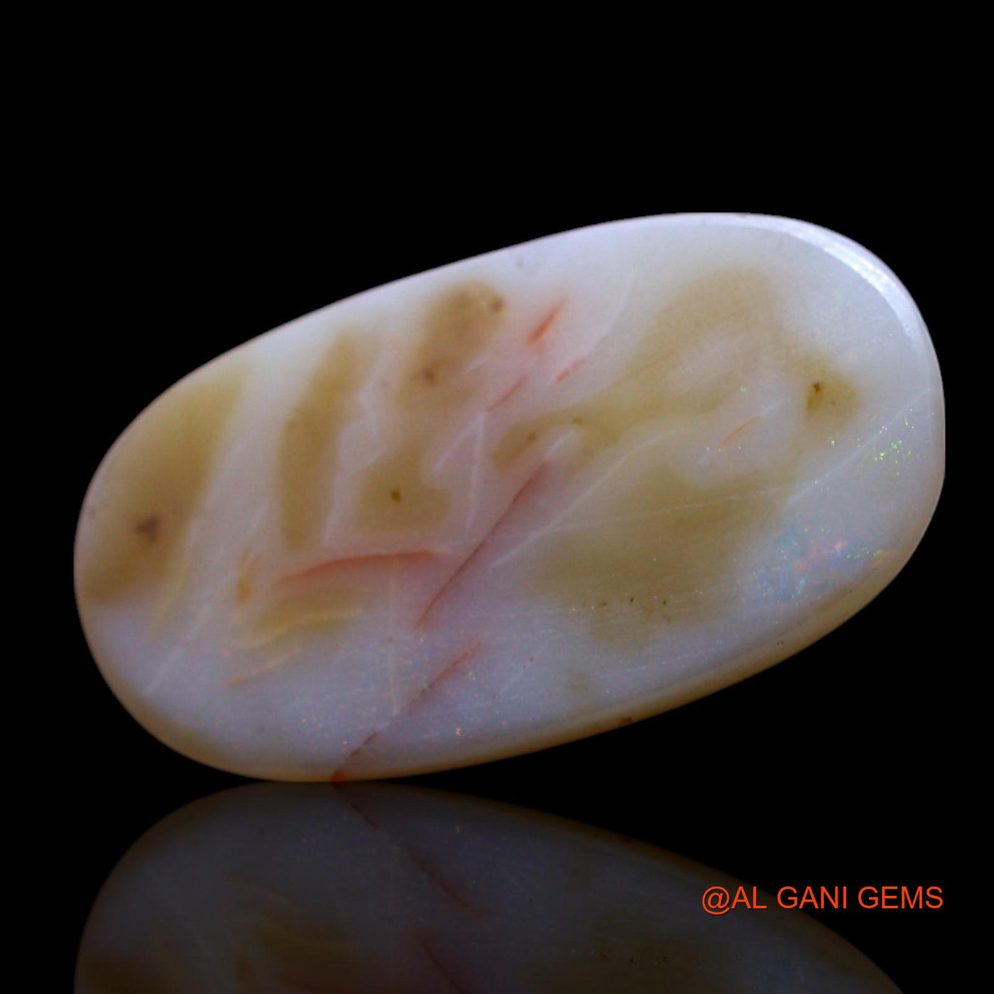 2.00 Cts Natural Australian Fire Opal Oval Cabochon Loose Gemstone For Jewelry 16x9x2 mm AG-643