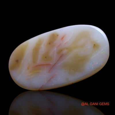 2.00 Cts Natural Australian Fire Opal Oval Cabochon Loose Gemstone For Jewelry 16x9x2 mm AG-643