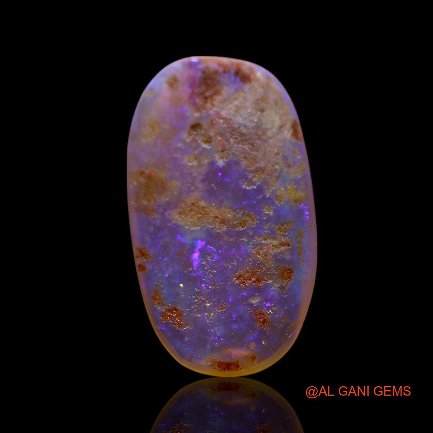2.00 Cts Natural Australian Fire Opal Loose Gemstone Oval Cabochon 15x8x2 mm AG-644