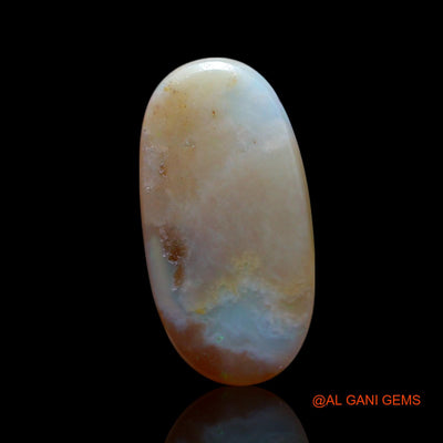 Natural Fire Opal Gemstone 2.00 Cts Loose Oval Cabochon From Australia 14x7x4 mm AG-652