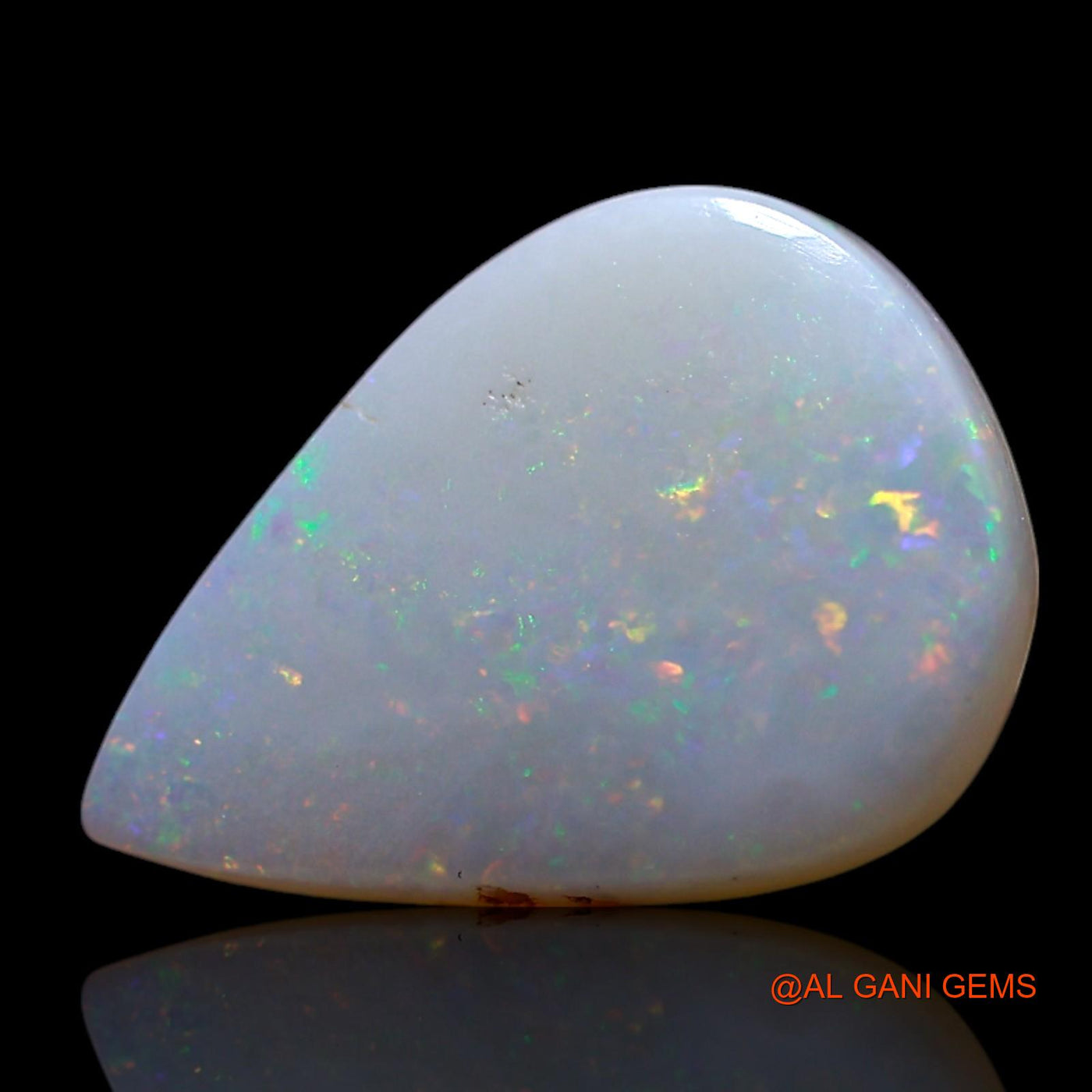 Natural Untreated Fire Opal Loose Gemstone Pear Cabochon From Australia 2.00 Cts 14x10x2 mm AG-654