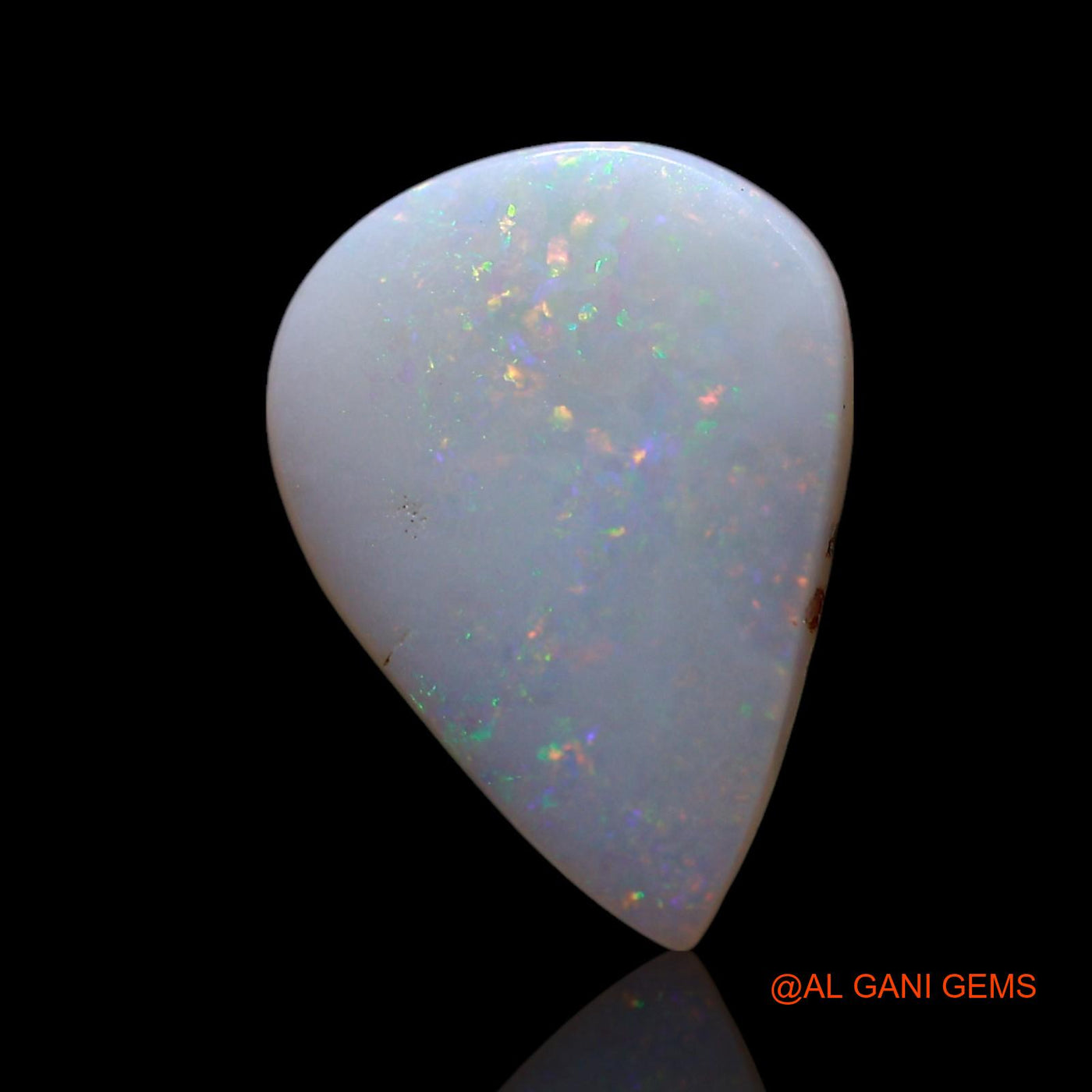 Natural Untreated Fire Opal Loose Gemstone Pear Cabochon From Australia 2.00 Cts 14x10x2 mm AG-654