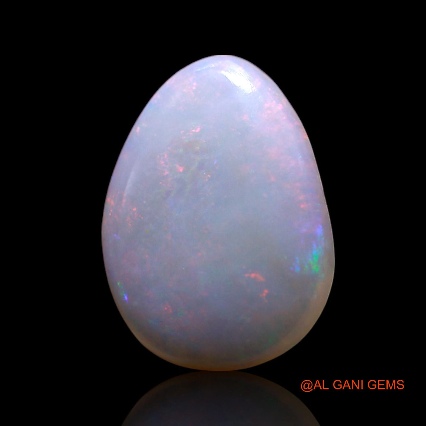 Natural Untreated Fire Opal Loose Gemstone Fancy Cabochon From Australia 2.00 Cts 13x9x3 mm AG-657