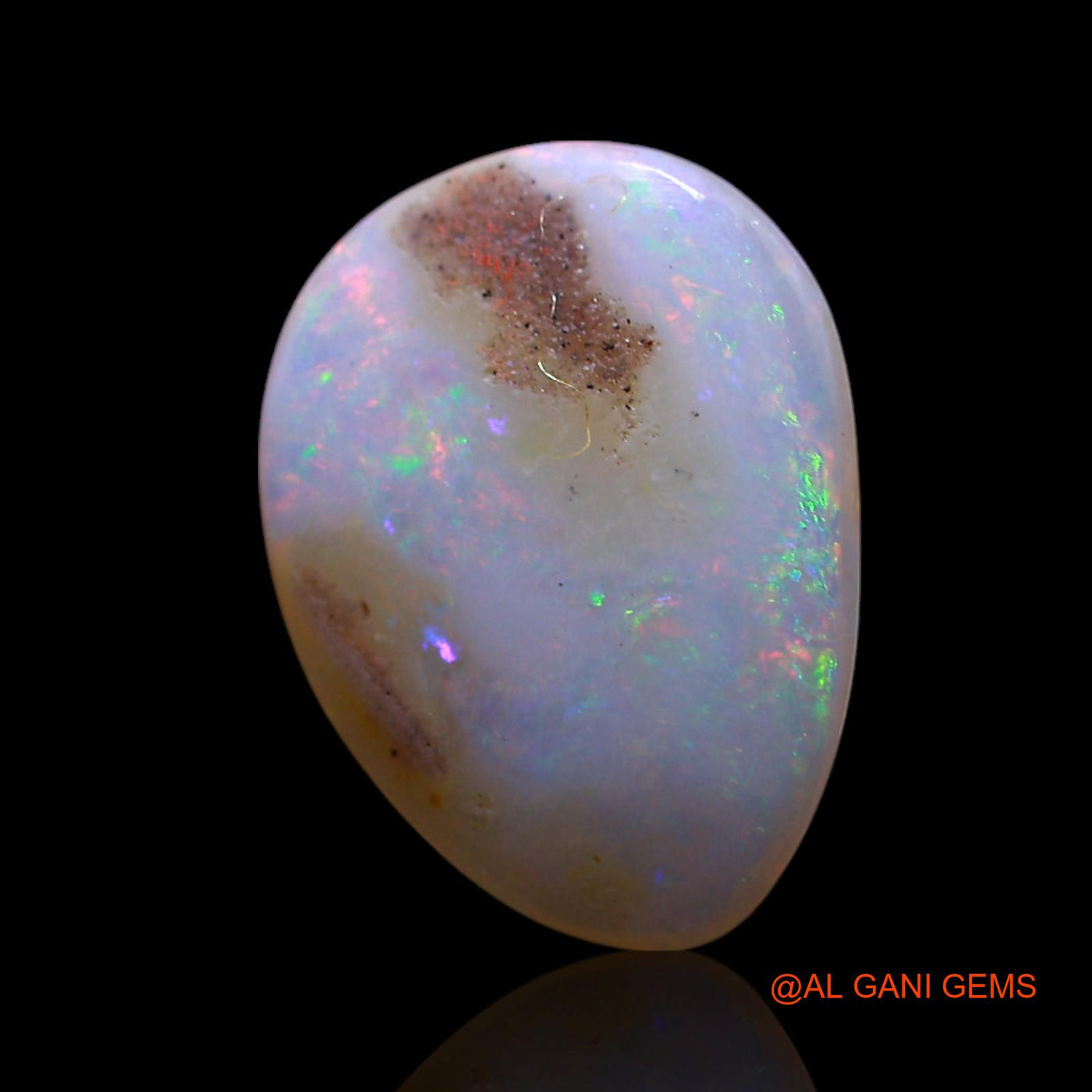 Natural Untreated Fire Opal Loose Gemstone Fancy Cabochon From Australia 2.00 Cts 13x9x3 mm AG-657