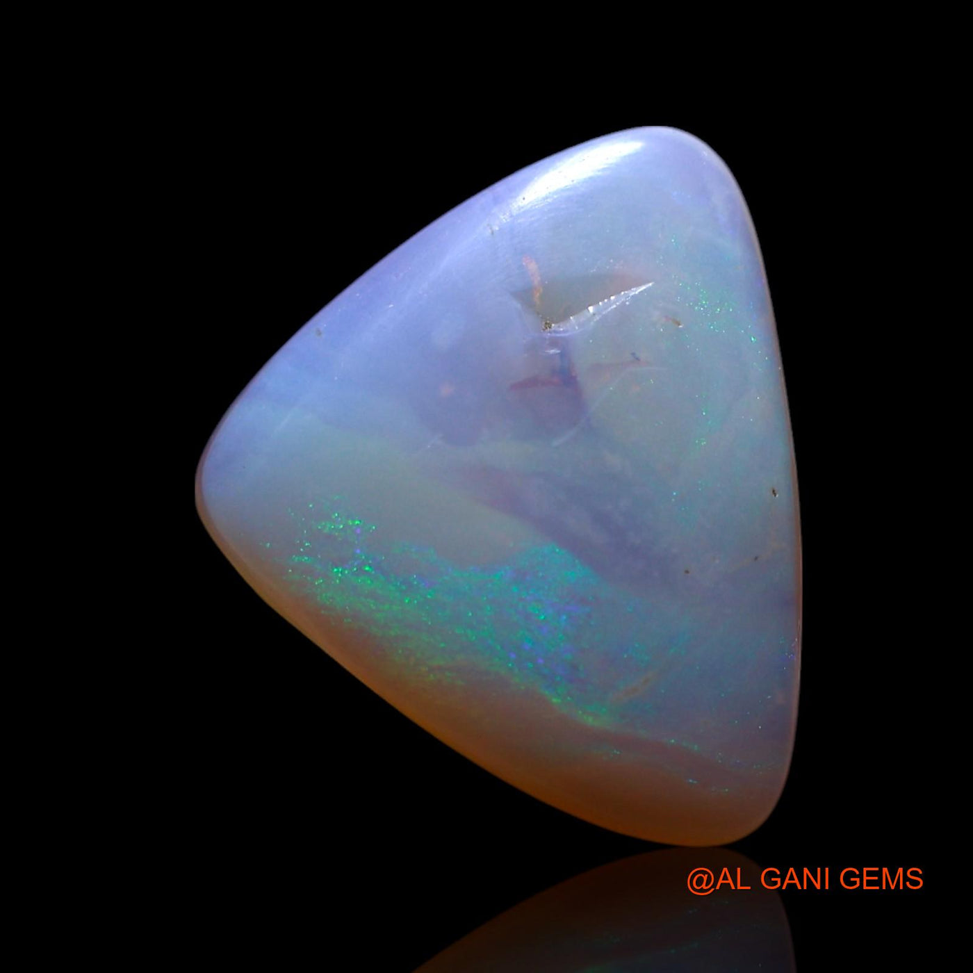 Natural Fire Opal Gemstone 2.00 Cts Loose Trillion Cabochon From Australia 13x11x3 mm AG-658