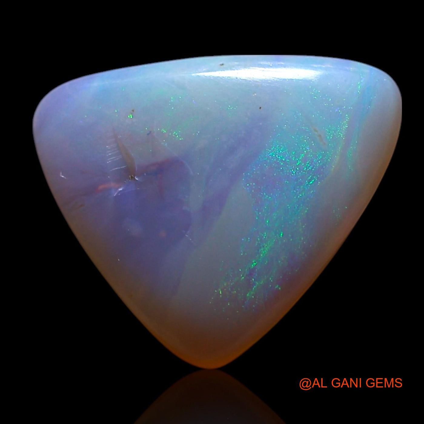 Natural Fire Opal Gemstone 2.00 Cts Loose Trillion Cabochon From Australia 13x11x3 mm AG-658