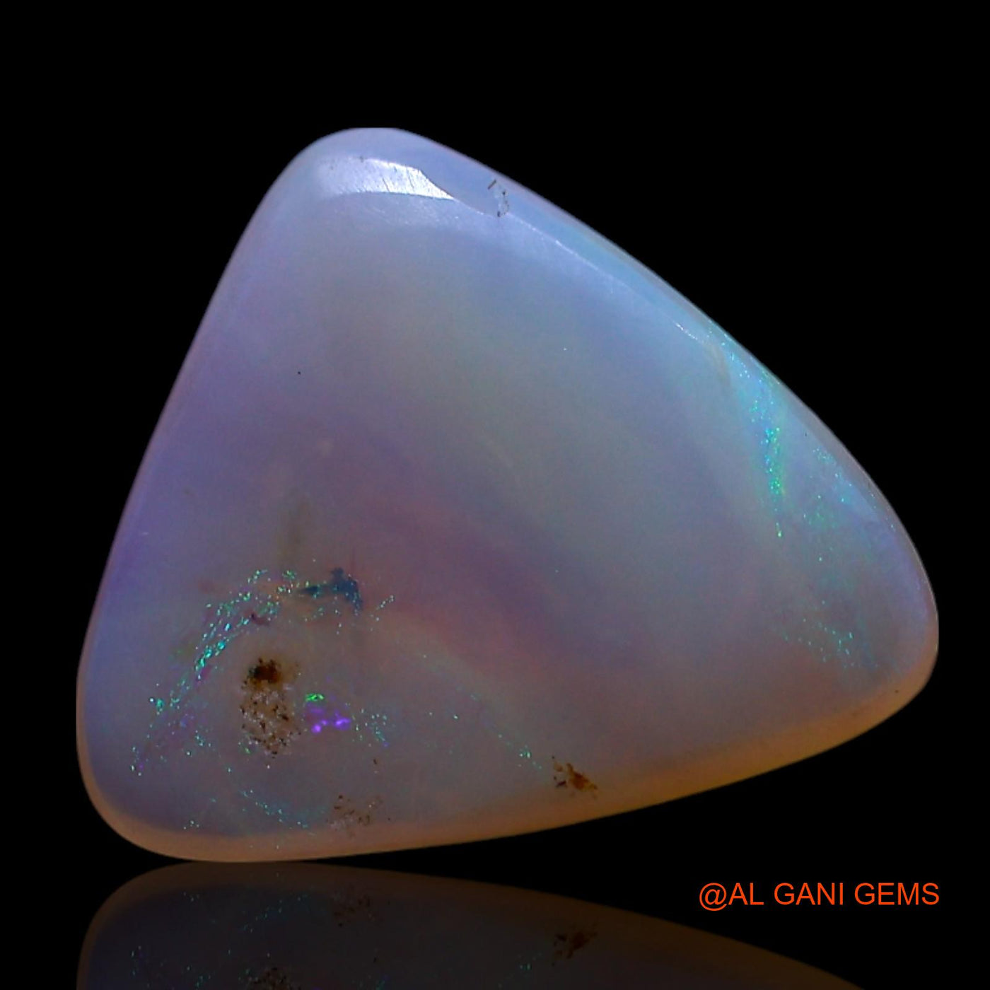 Natural Fire Opal Gemstone 2.00 Cts Loose Trillion Cabochon From Australia 13x11x3 mm AG-658