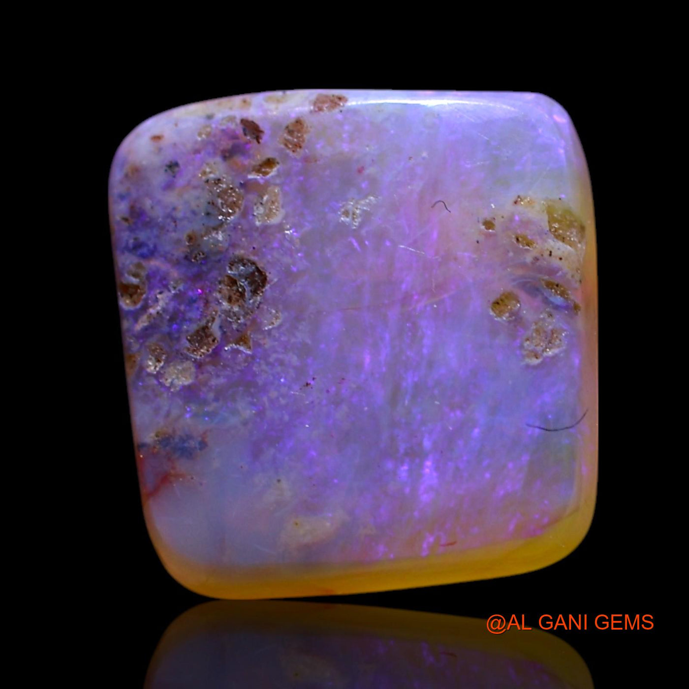 4.00 Cts Natural Australian Fire Opal Square Cabochon Loose Gemstone For Jewelry 11x11x4 mm AG-662