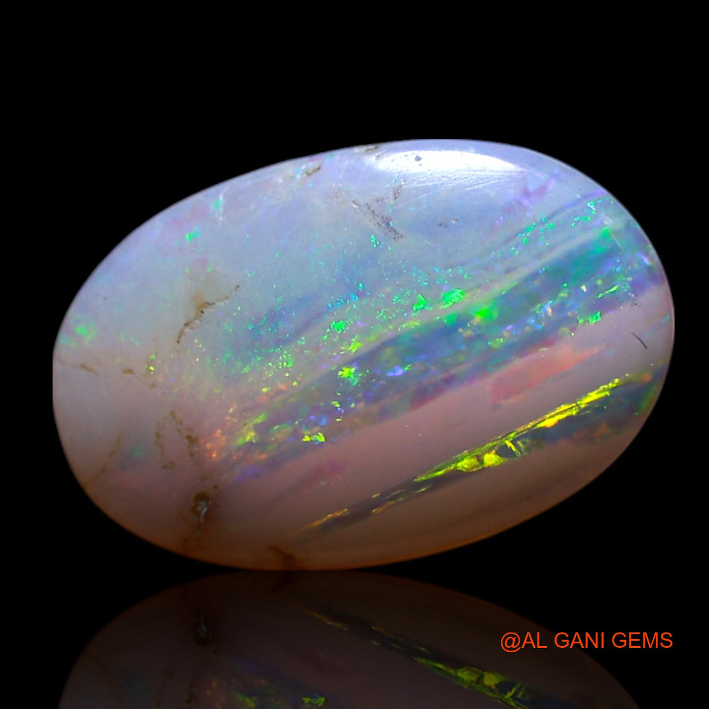 1.00 Cts Natural Australian Fire Opal Loose Gemstone Oval Cabochon 12x8x2 mm AG-66