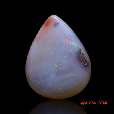 2.00 Cts Natural Australian Fire Opal Loose Gemstone Pear Cabochon 14x11x3 mm AG-671
