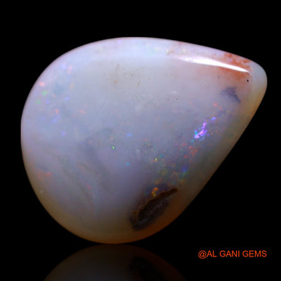2.00 Cts Natural Australian Fire Opal Loose Gemstone Pear Cabochon 14x11x3 mm AG-671