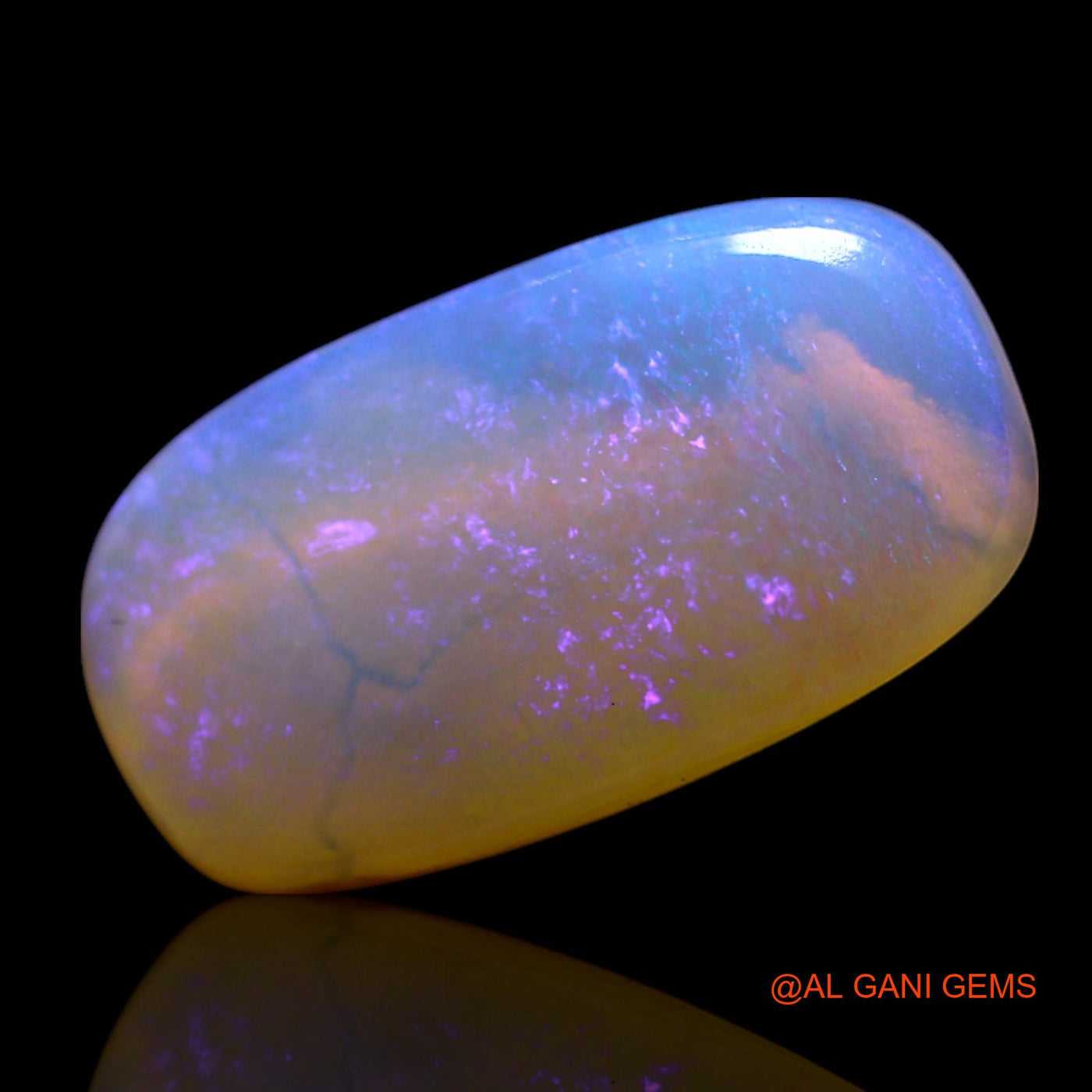 2.00 Cts Natural Australian Fire Opal Loose Gemstone Oval Cabochon 14x8x3 mm AG-673