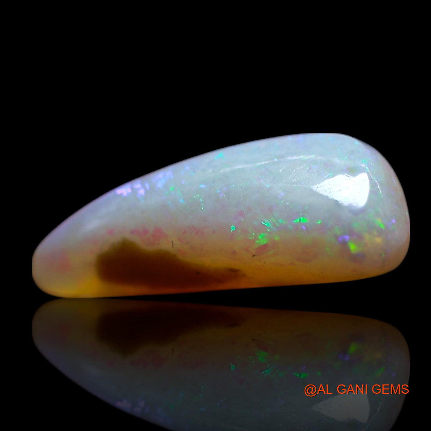 1.00 Cts Natural Australian Fire Opal Loose Gemstone Fancy Cabochon 15x5x3 mm AG-678