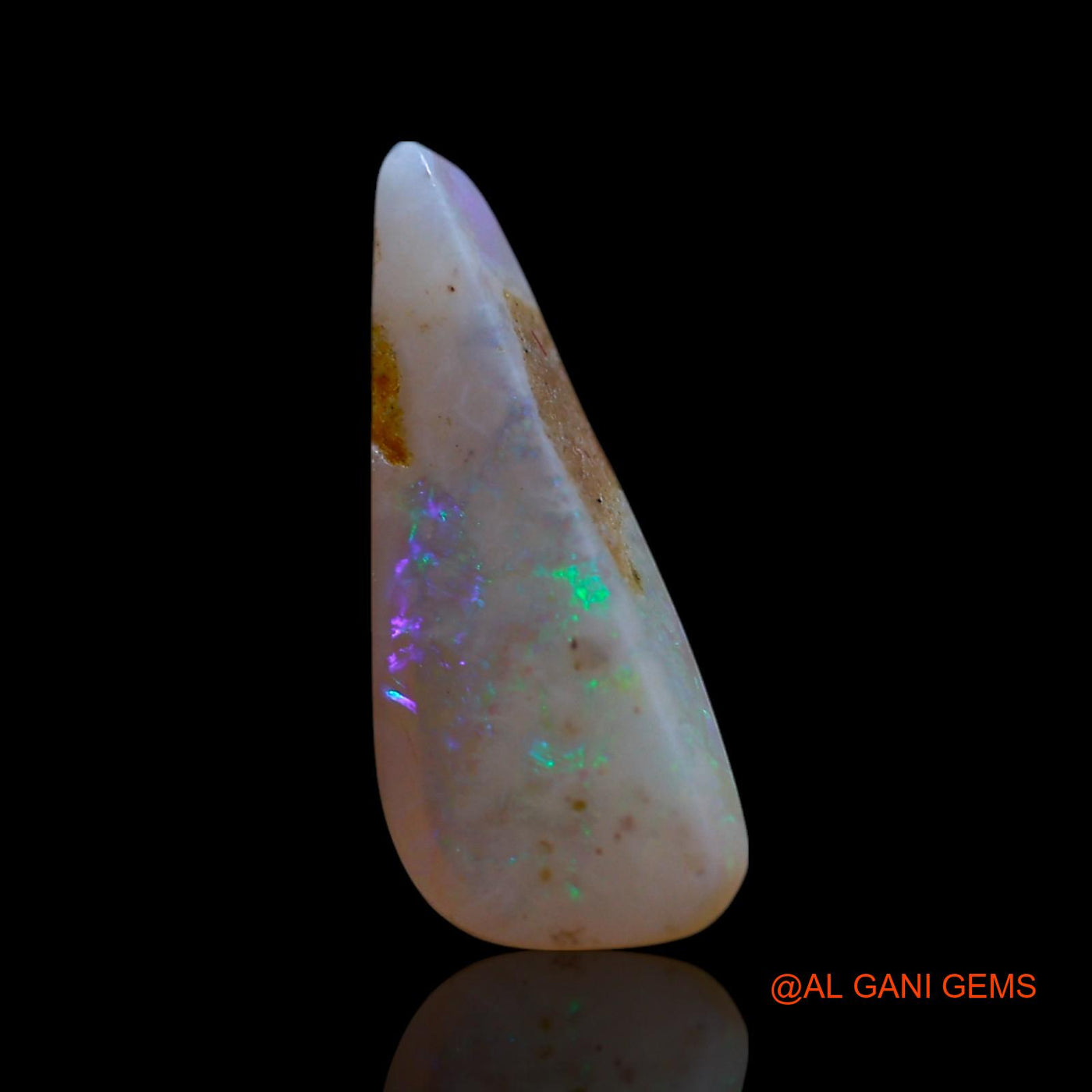 1.00 Cts Natural Australian Fire Opal Loose Gemstone Fancy Cabochon 15x5x3 mm AG-678