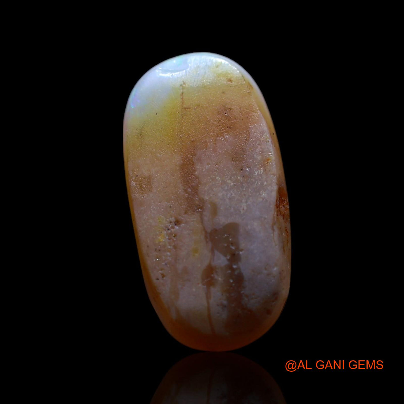 2.00 Cts Natural Australian Fire Opal Oval Cabochon Loose Gemstone For Jewelry 14x7x3 mm AG-681