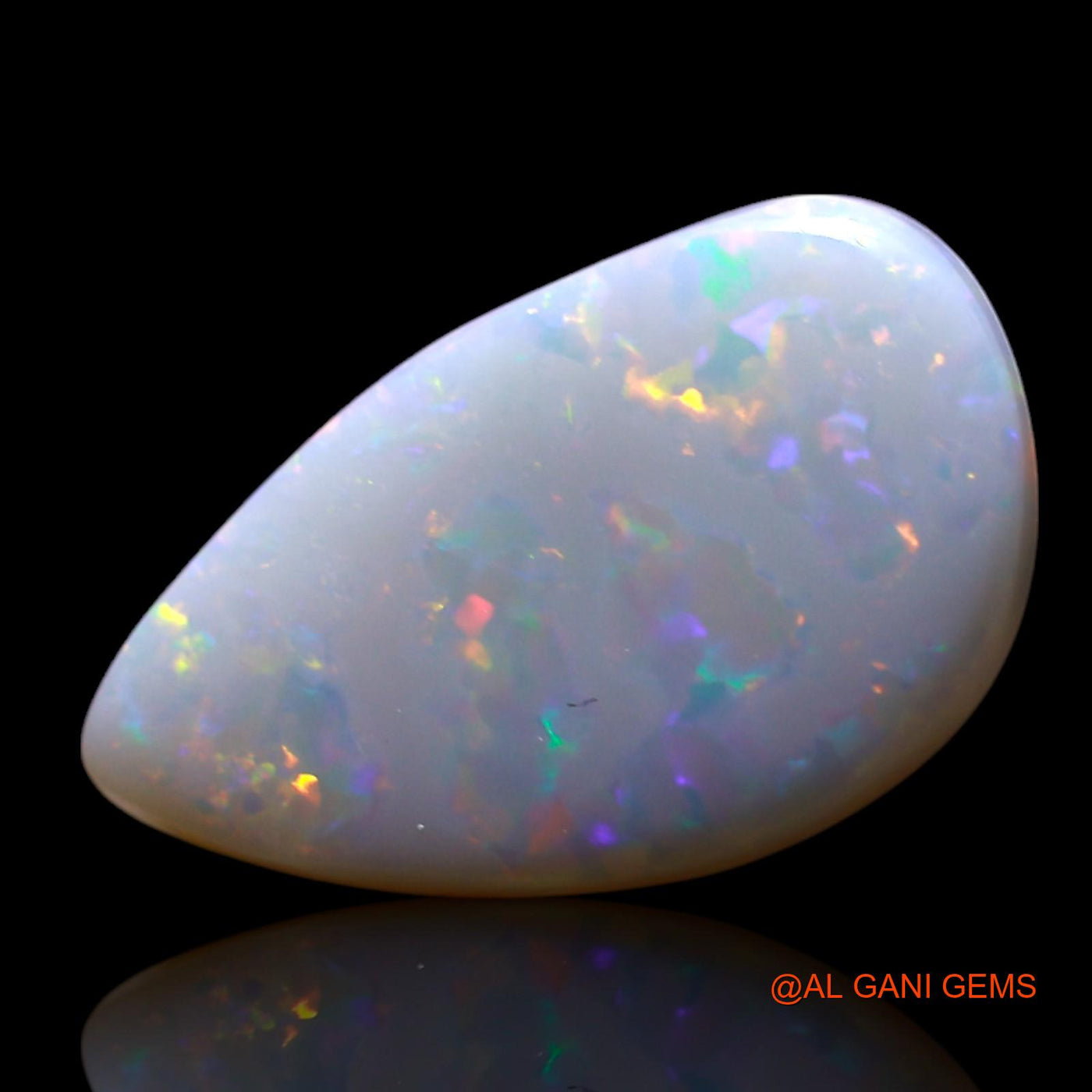 2.00 Cts Unheated Australian Fire Opal Loose Gemstone Fancy Cabochon Natural 14x8x3 mm AG-683