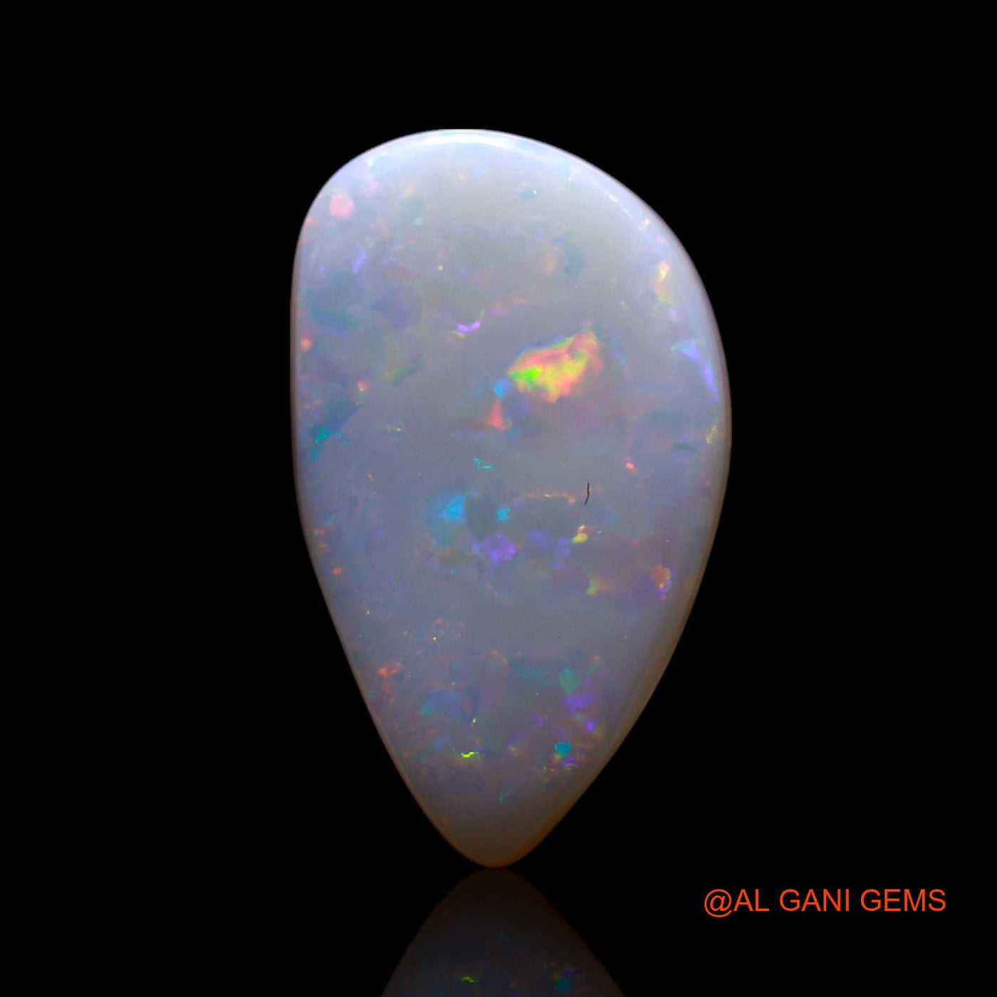 2.00 Cts Unheated Australian Fire Opal Loose Gemstone Fancy Cabochon Natural 14x8x3 mm AG-683