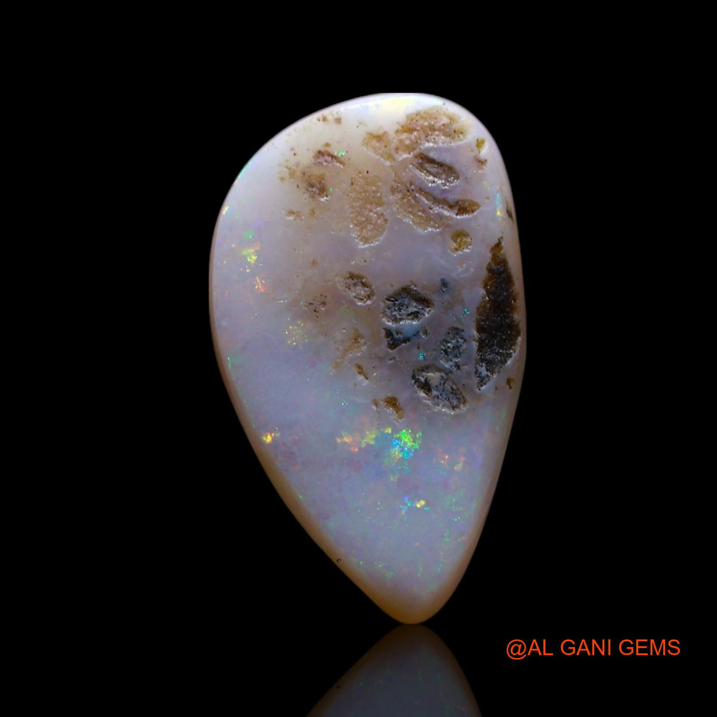 2.00 Cts Unheated Australian Fire Opal Loose Gemstone Fancy Cabochon Natural 14x8x3 mm AG-683