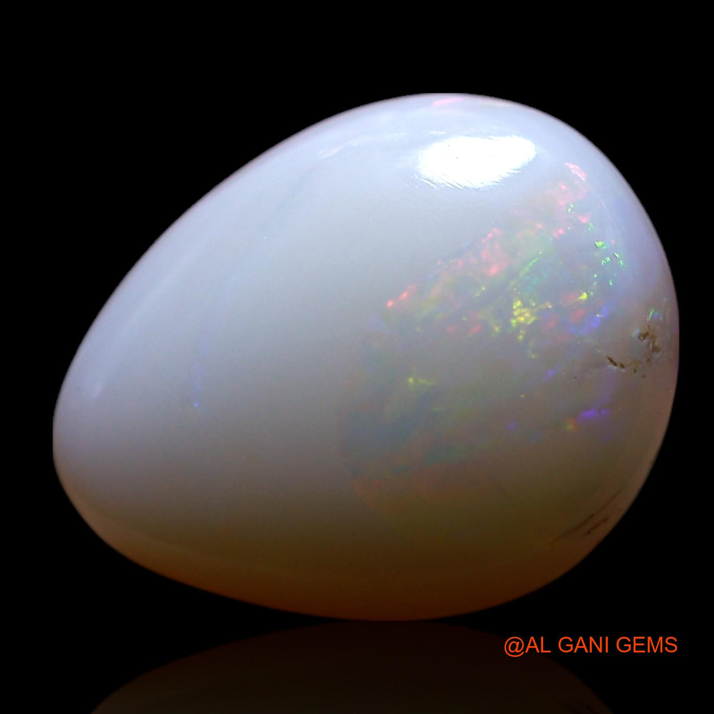 3.00 Cts Natural Australian Fire Opal Loose Gemstone Pear Cabochon 12x10x4 mm AG-685