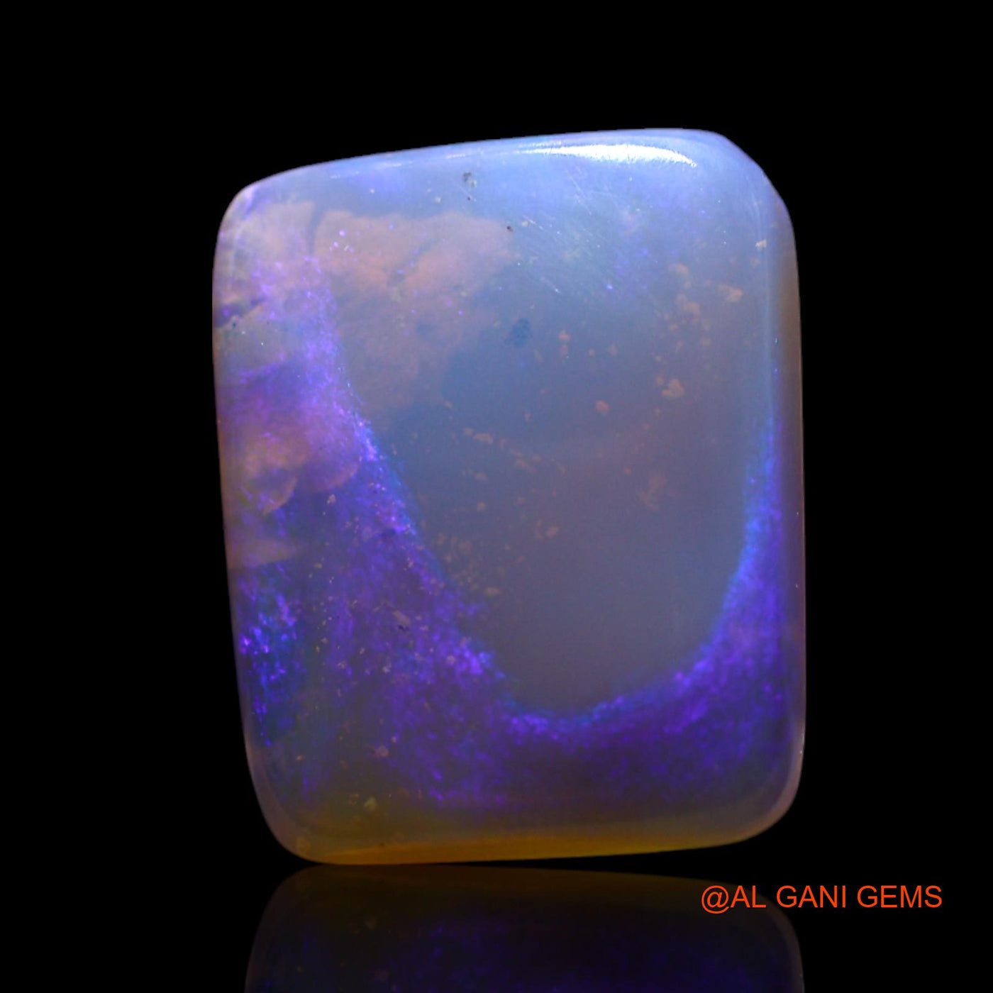 Natural Untreated Fire Opal Loose Gemstone Square Cabochon From Australia 2.00 Cts 11x9x3 mm AG-687