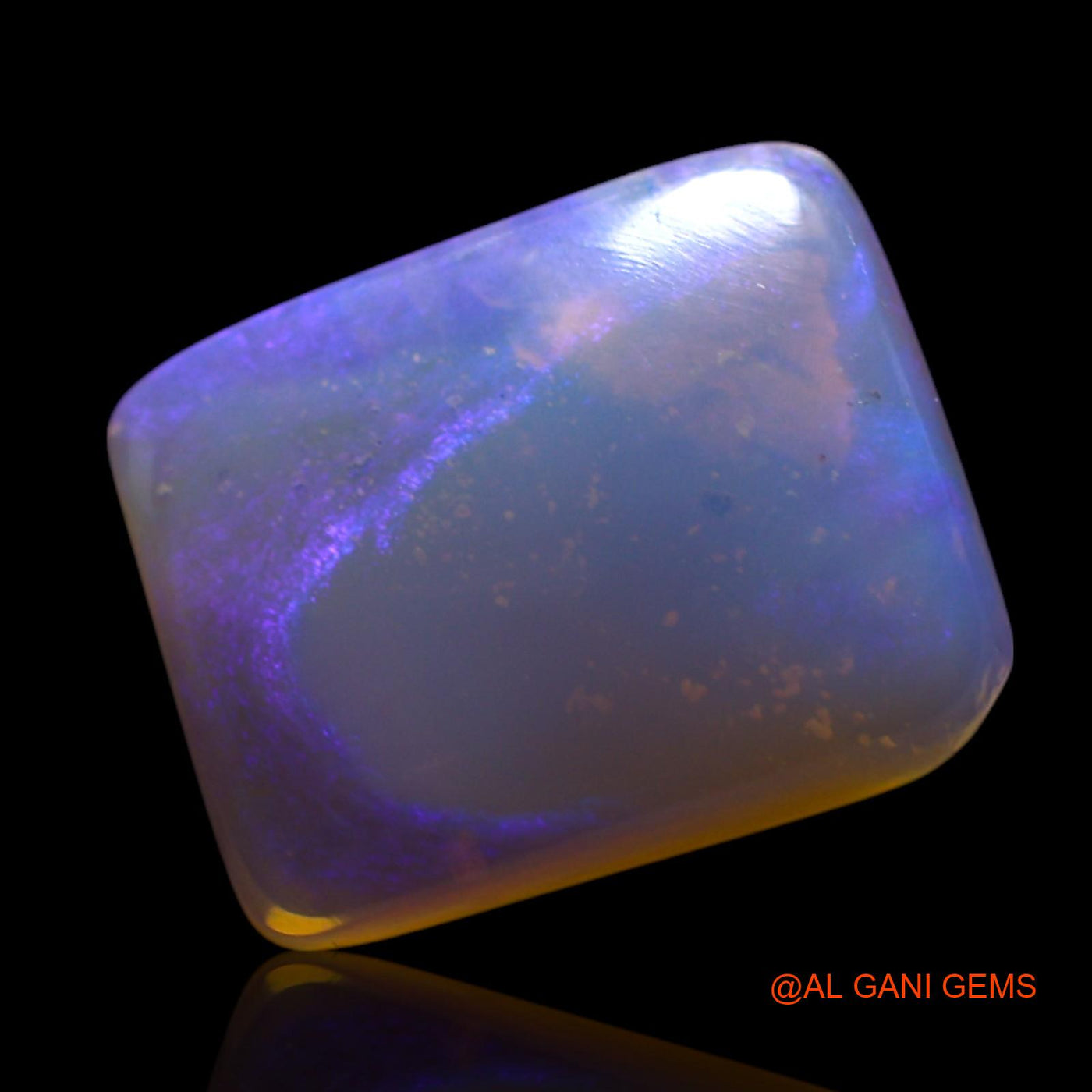 Natural Untreated Fire Opal Loose Gemstone Square Cabochon From Australia 2.00 Cts 11x9x3 mm AG-687