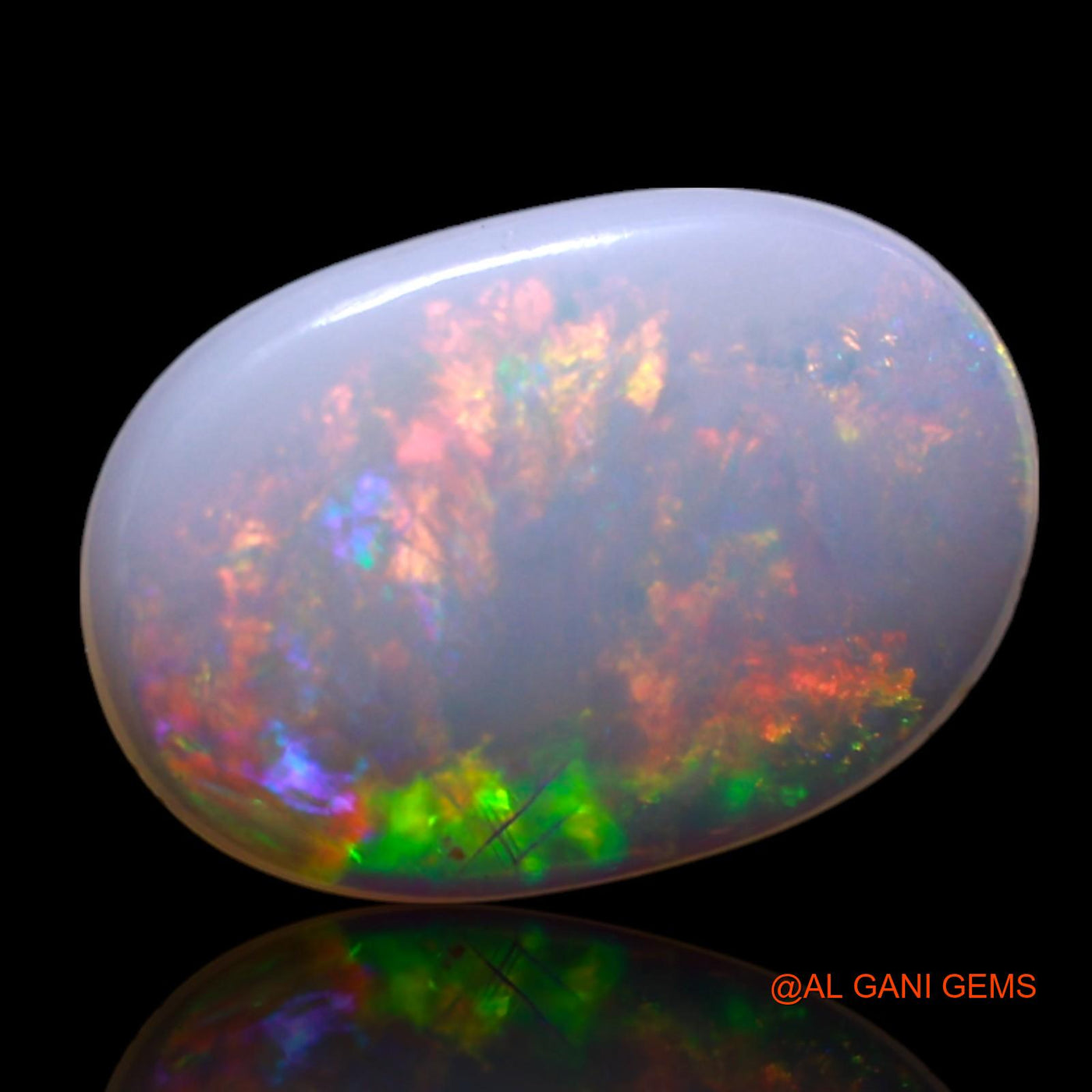 0.90 Cts Natural Australian Fire Opal Loose Gemstone Oval Cabochon 11x7x1 mm AG-68