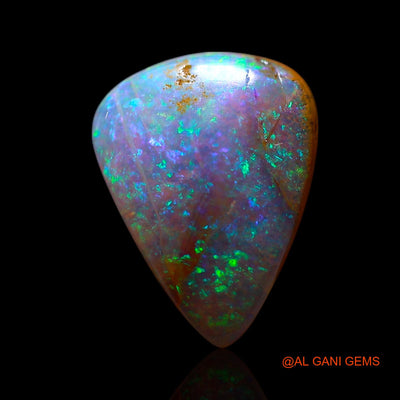 Natural Untreated Fire Opal Loose Gemstone Pear Cabochon From Australia 3.00 Cts 12x9x4 mm AG-696