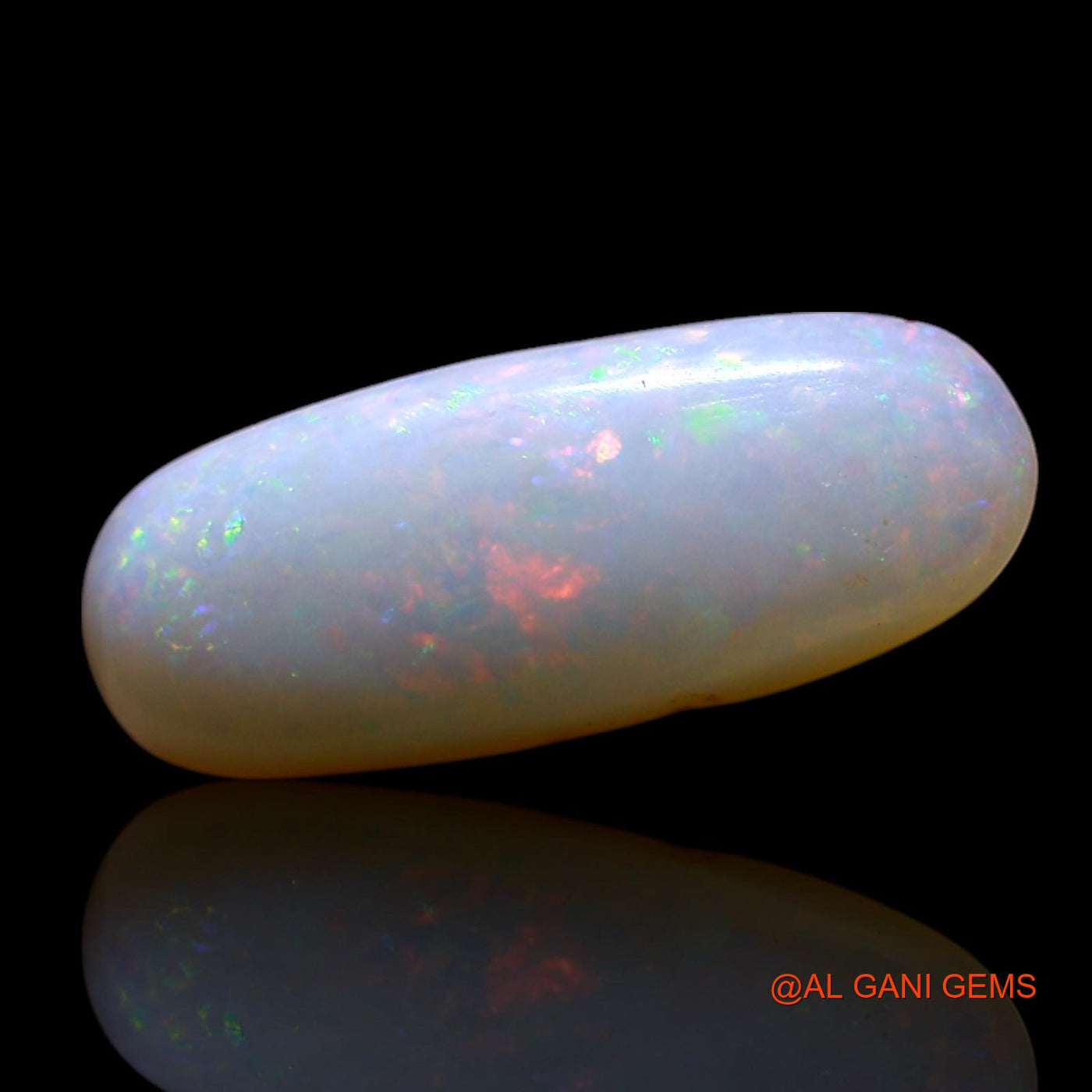 Natural Fire Opal Gemstone 2.00 Cts Loose Oval Cabochon From Australia 14x5x3 mm AG-699