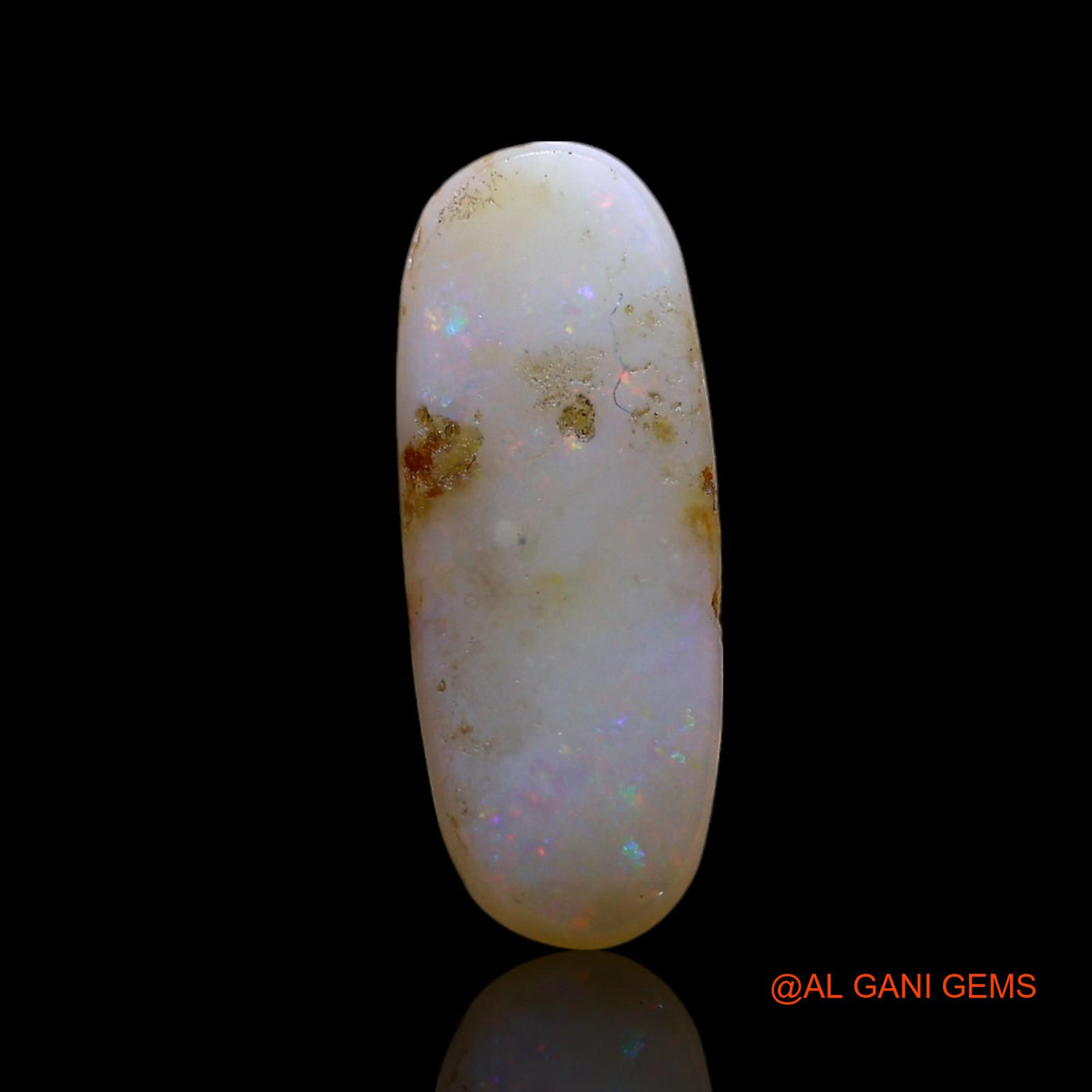 Natural Fire Opal Gemstone 2.00 Cts Loose Oval Cabochon From Australia 14x5x3 mm AG-699